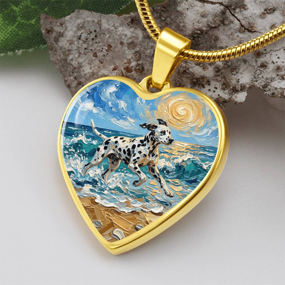 Beach Days - Dalmatian Heart Necklace