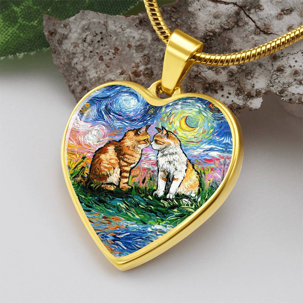 Cherished Starry Night Heart Necklace