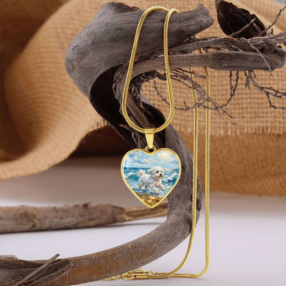 Beach Day - Maltese Heart Necklace
