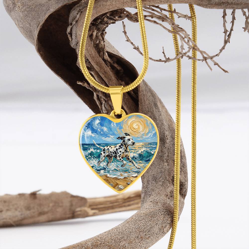 Beach Days - Dalmatian Heart Necklace