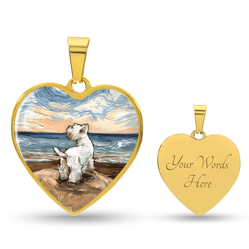 Beach Days - West Highland Terrier Heart Necklace