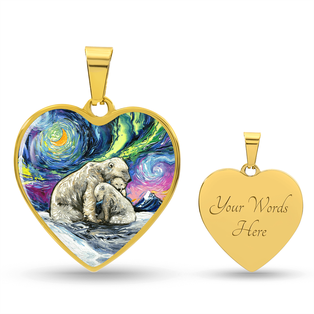 Polar Night Starry Night Heart Bangle Bracelet