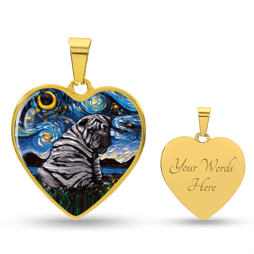 Blue Shar Pei Heart