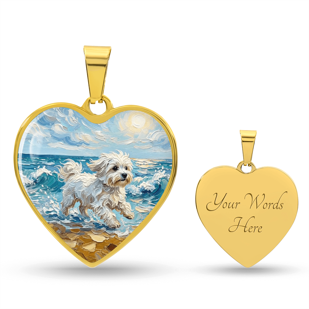 Beach Day - Maltese Heart Necklace