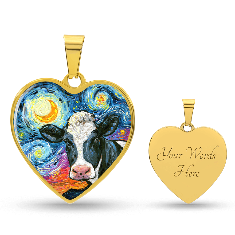 Holstein Starry Night Heart Necklace