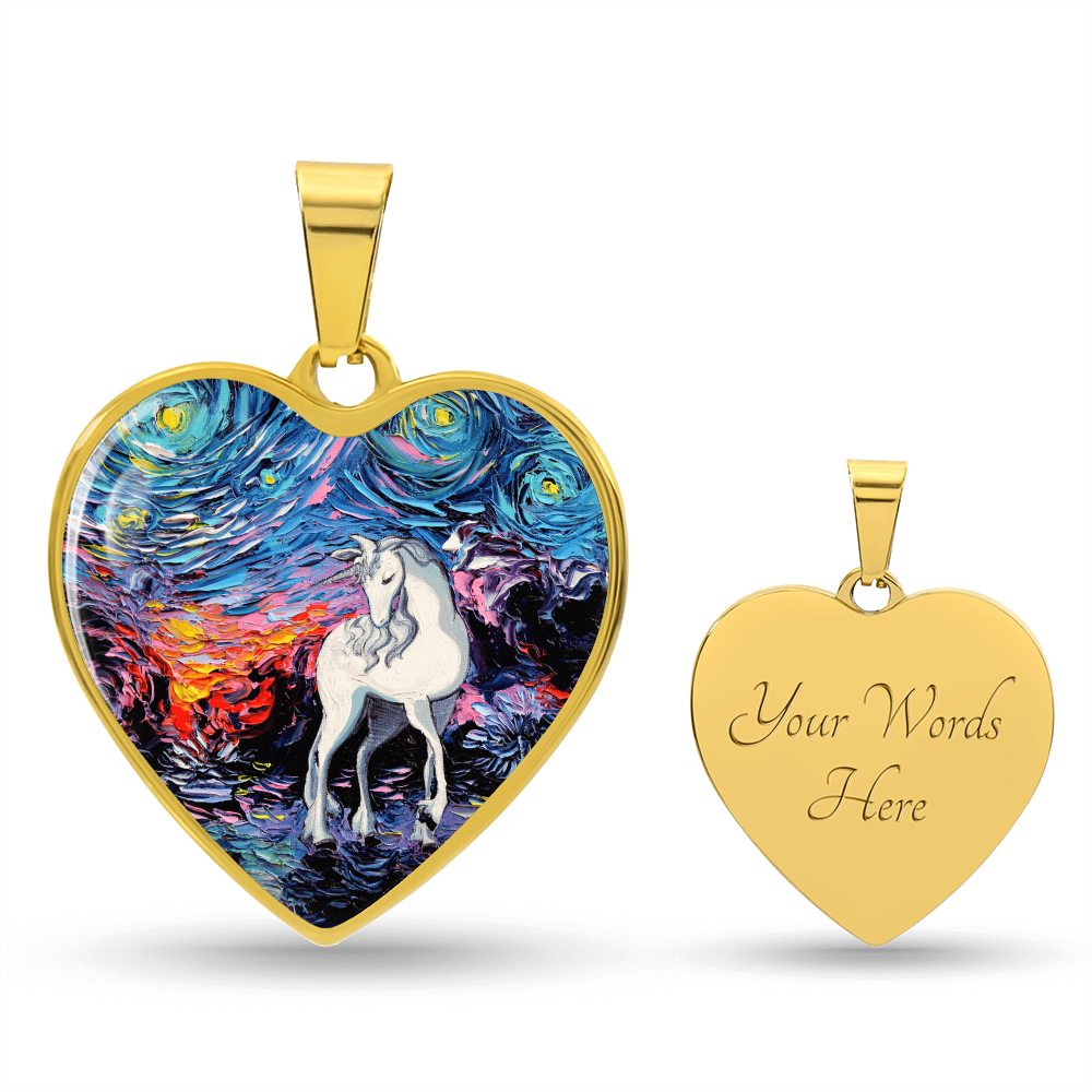 Regret Starry Night Heart Necklace
