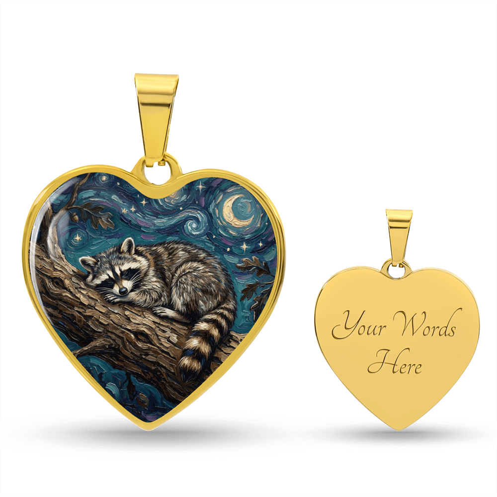 Midnight Bandit Heart Necklace