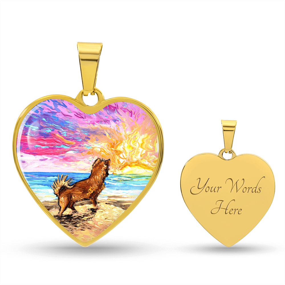 Beach Days - Chihuahua Heart Necklace