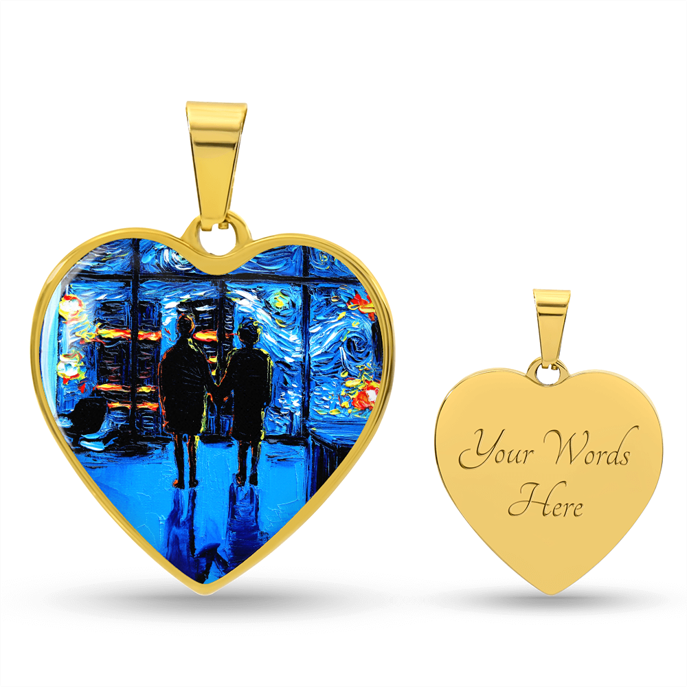 Van Gogh Never Watched The World Burn Heart Necklace