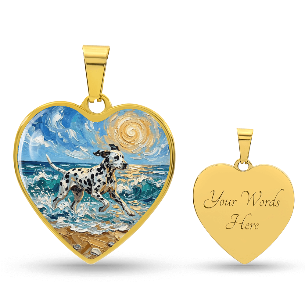 Beach Days - Dalmatian Heart Necklace