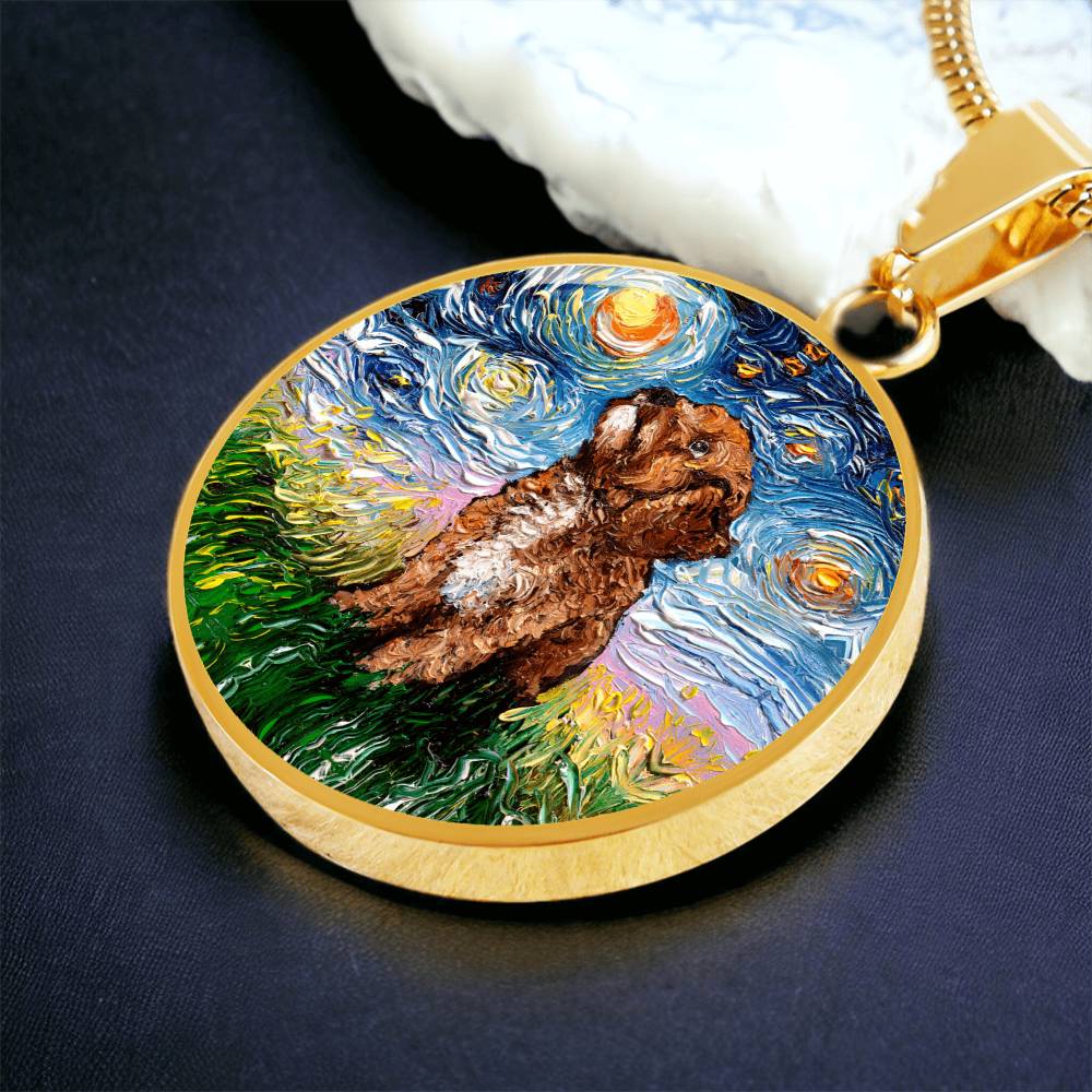 Cavapoo Starry Night Round Necklace