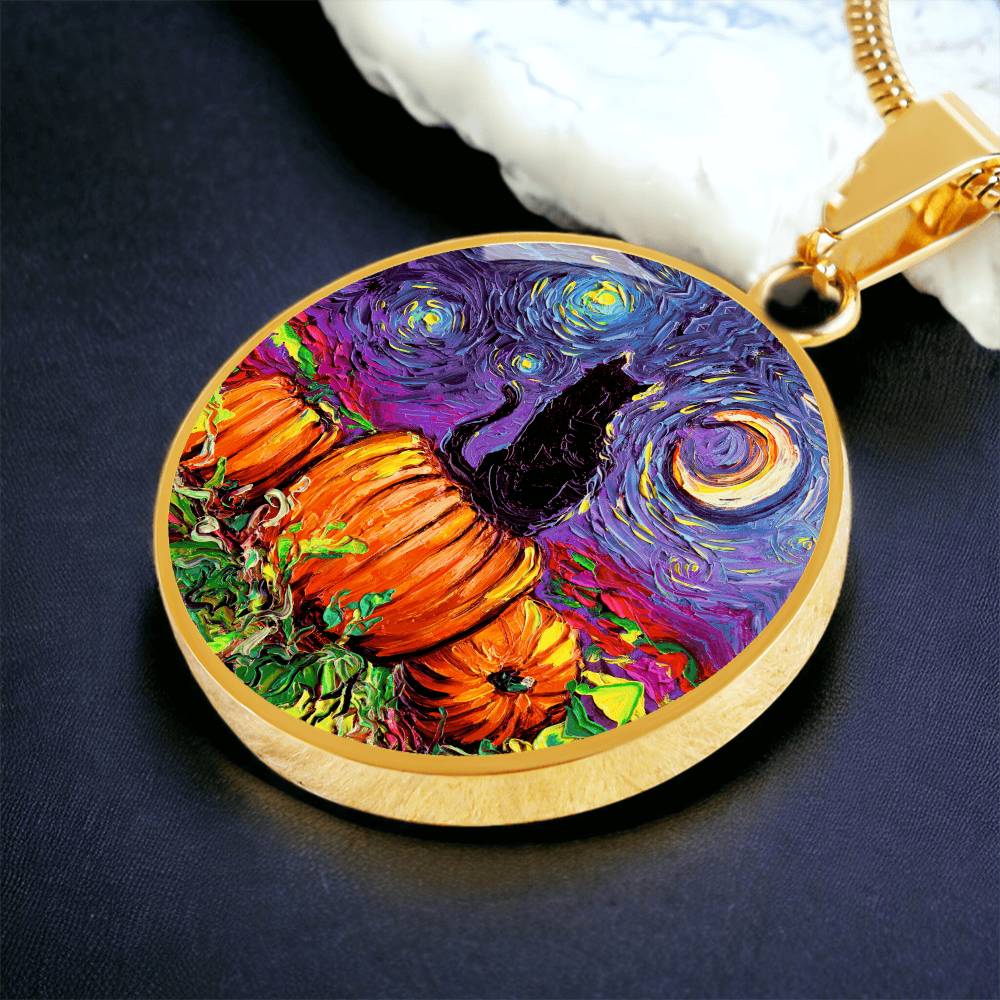 Starry Hallow's Eve Starry Night Round Necklace
