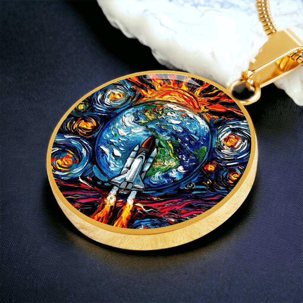 Beyond The Horizon Starry Night Round Necklace