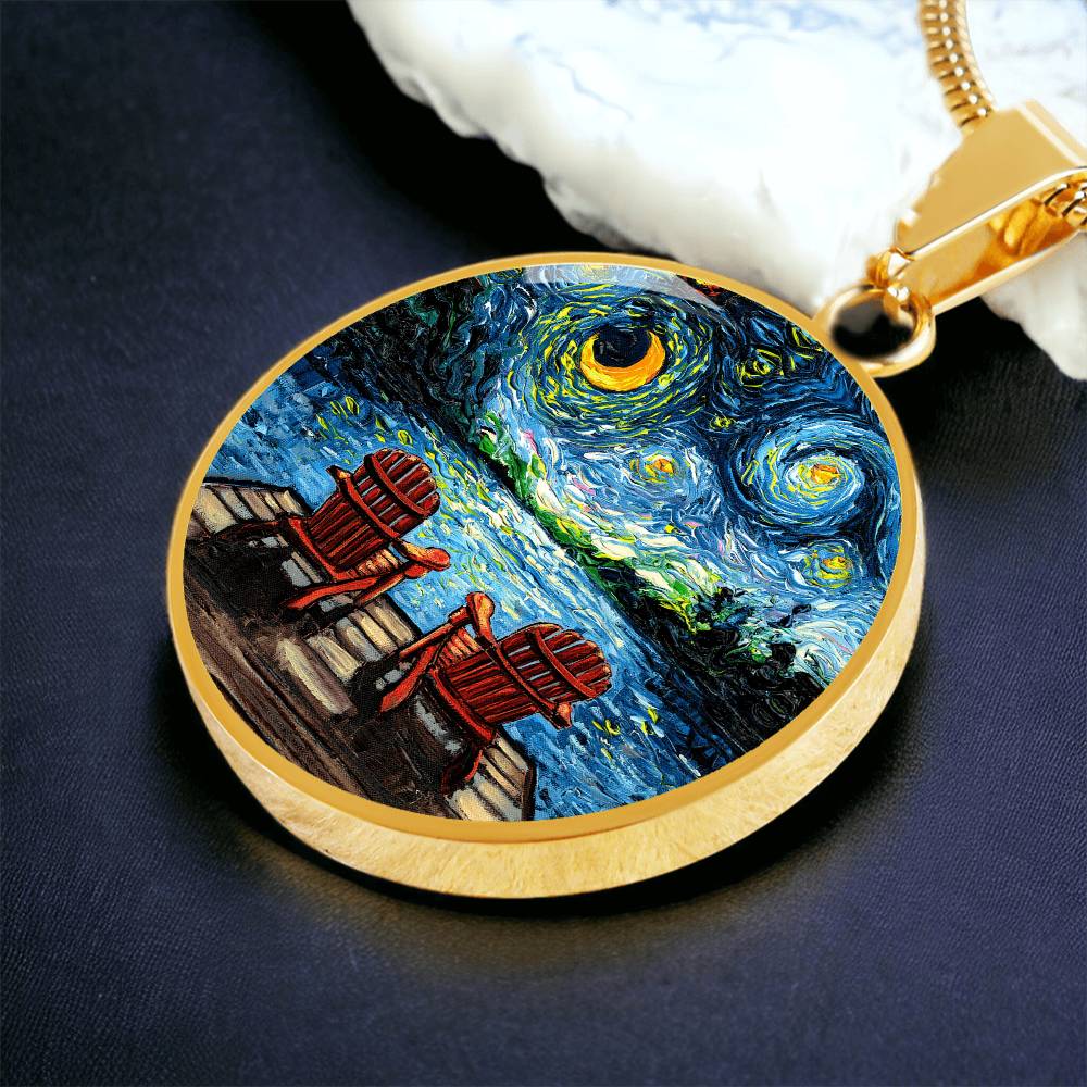 Adirondack Starry Night Round Necklace