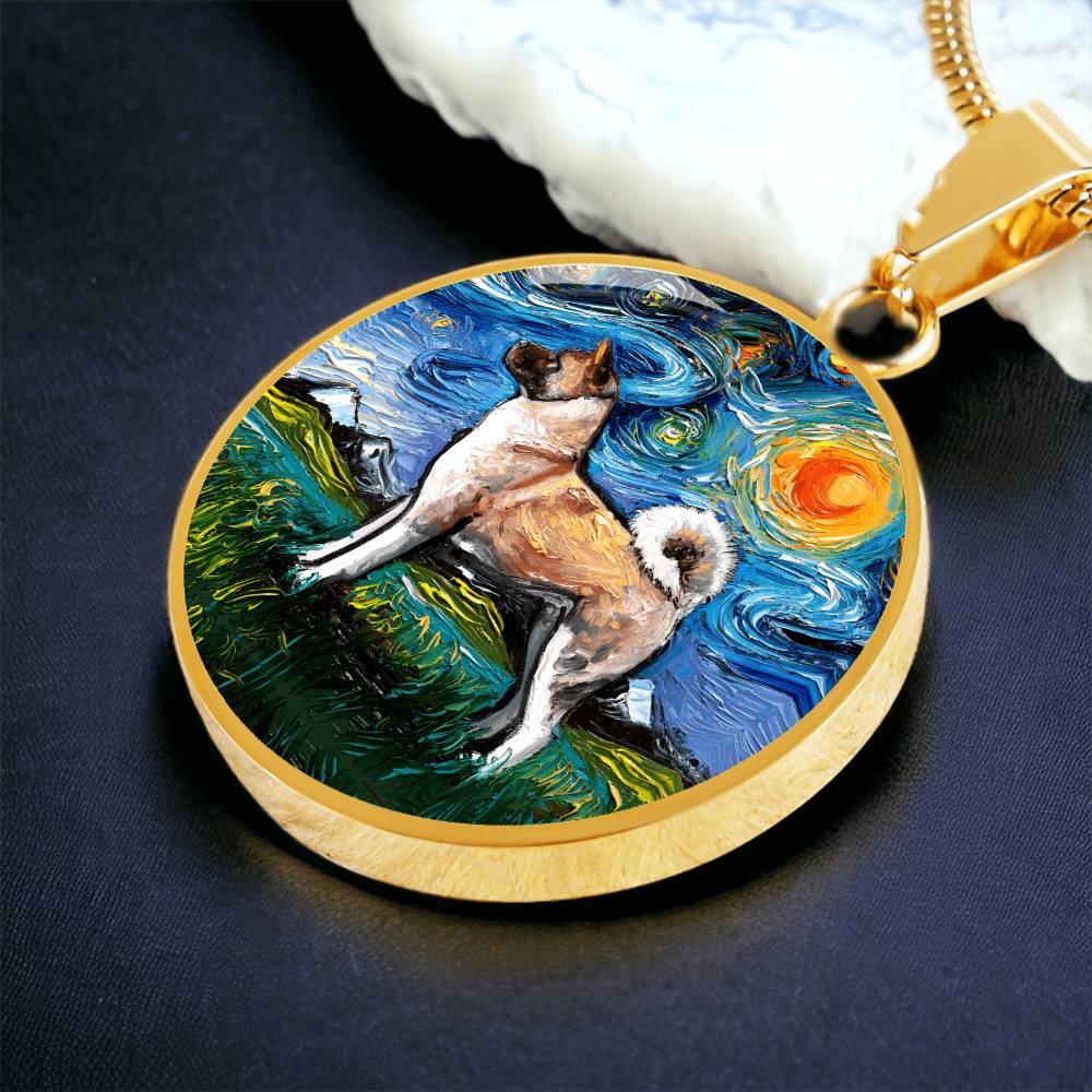 Akita Starry Night Round Necklace