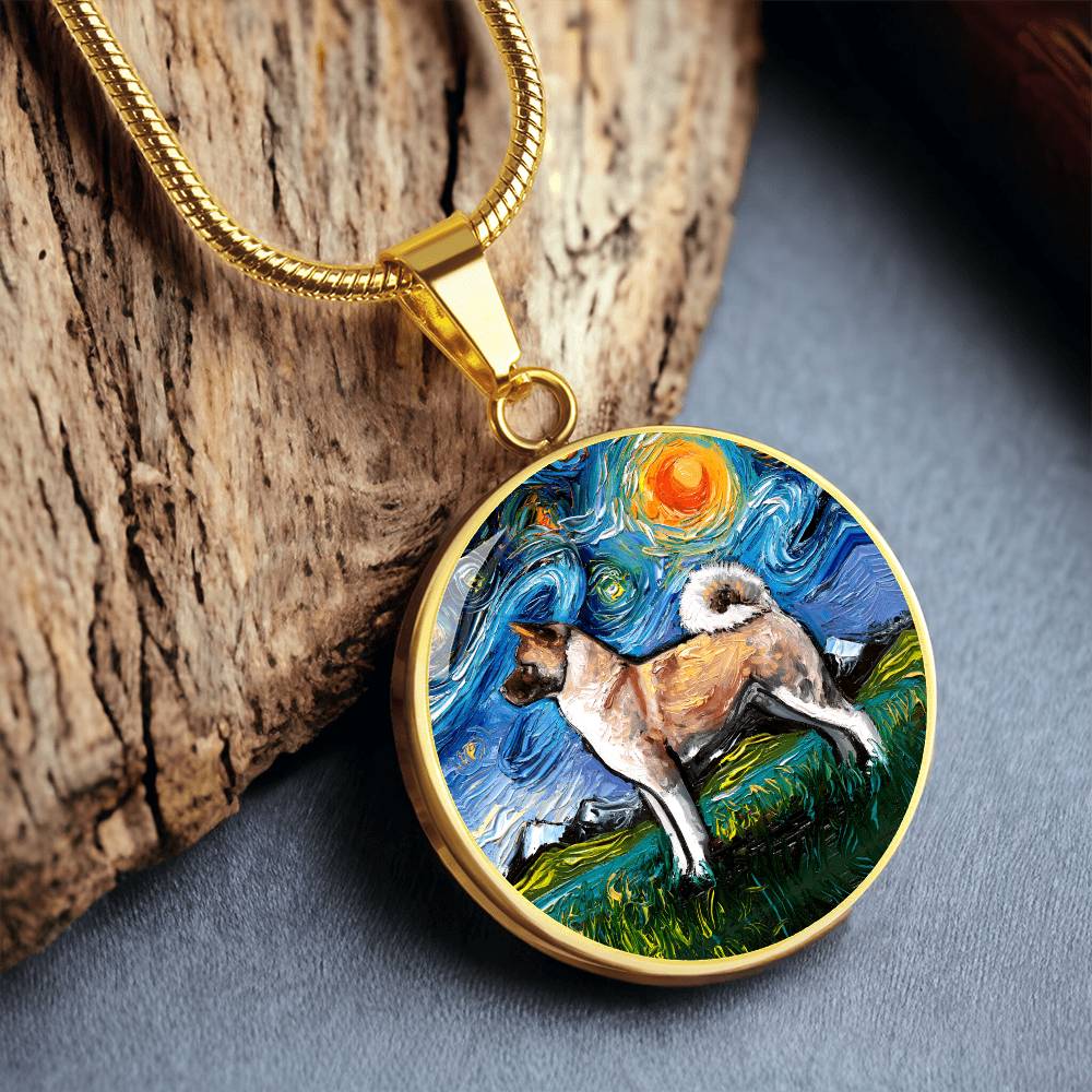 Akita Starry Night Round Necklace