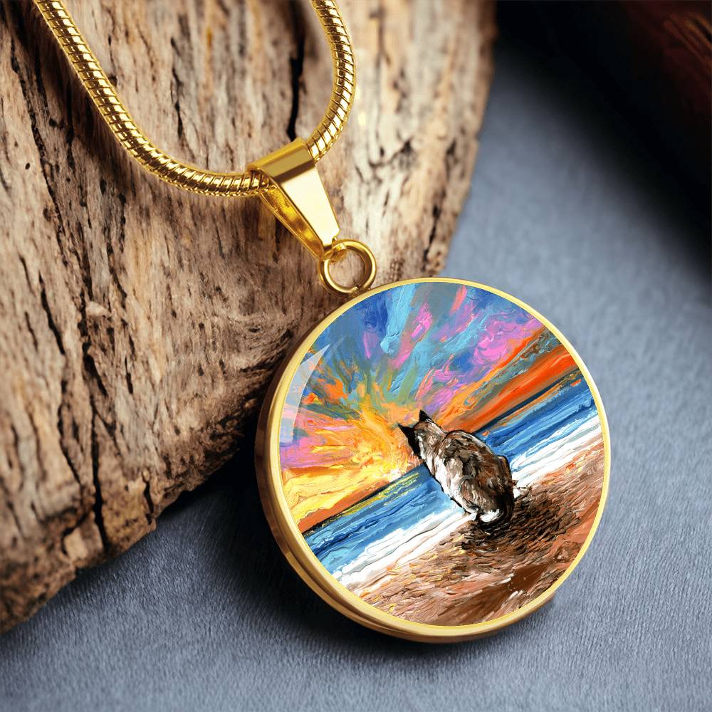 Beach Days - Snowshoe Round Necklace