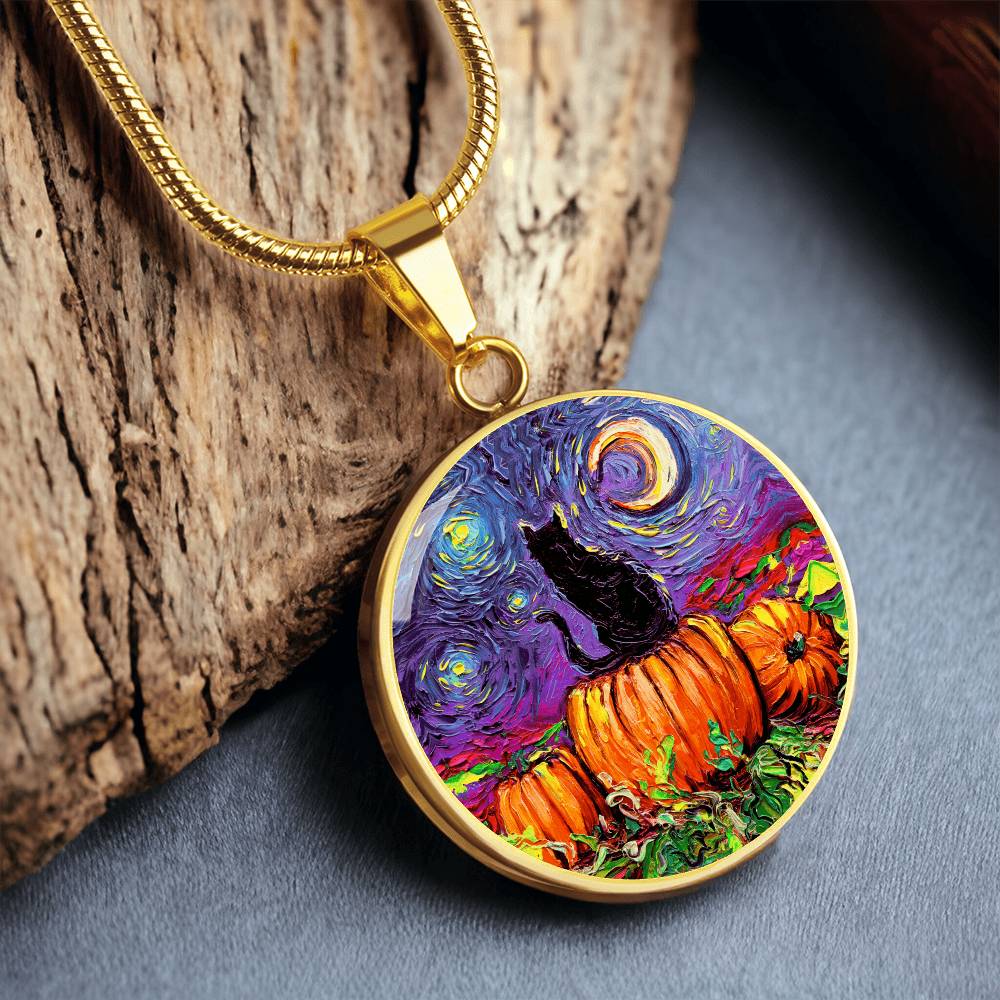 Starry Hallow's Eve Starry Night Round Necklace