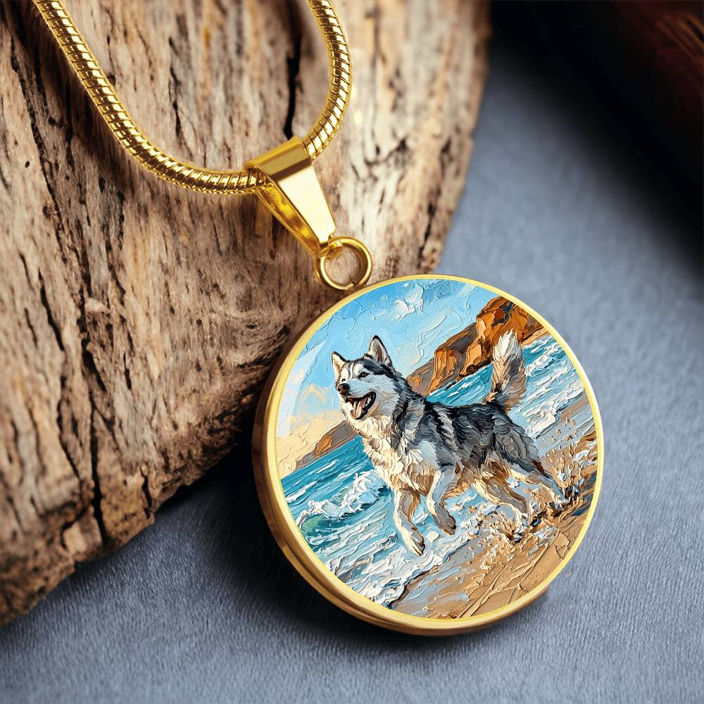 Beach Day - Husky Round Necklace