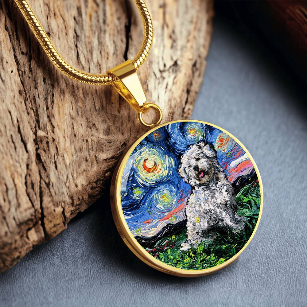 Coton de Tuler Starry Night Round Necklace