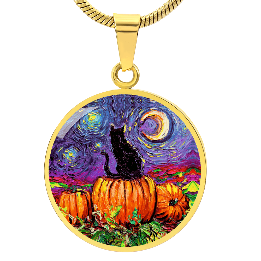 Starry Hallow's Eve Starry Night Round Necklace