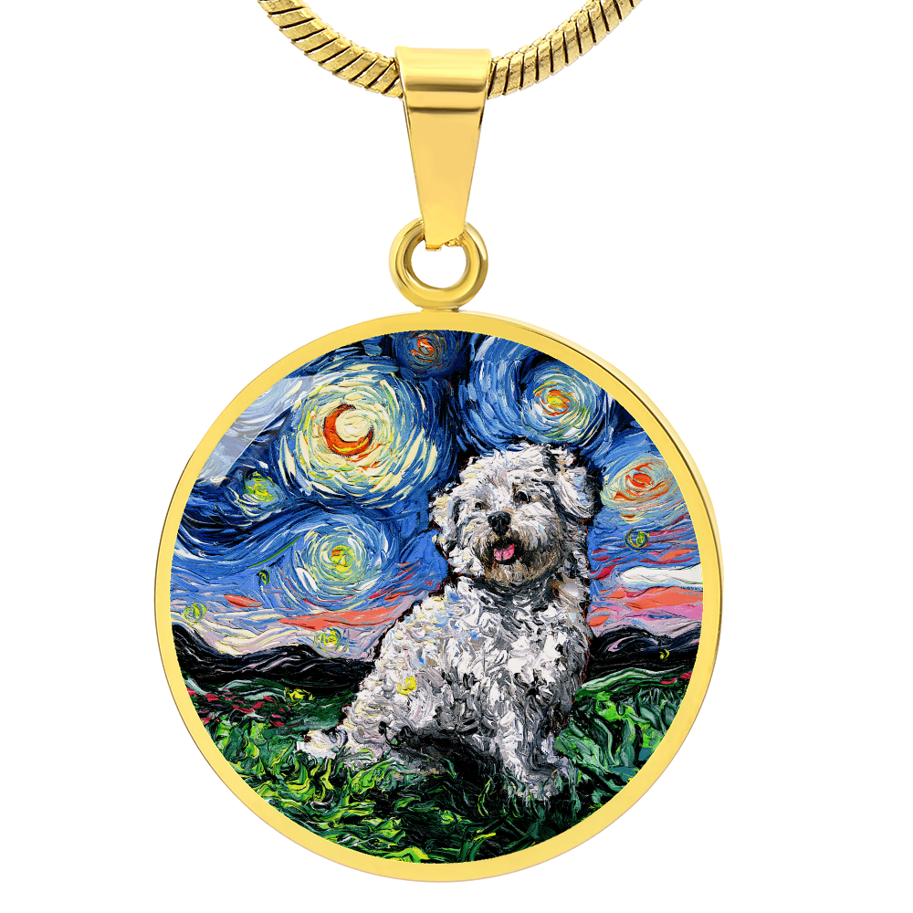 Coton de Tuler Starry Night Round Necklace