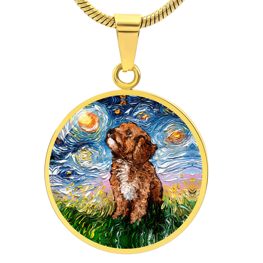 Cavapoo Starry Night Round Necklace