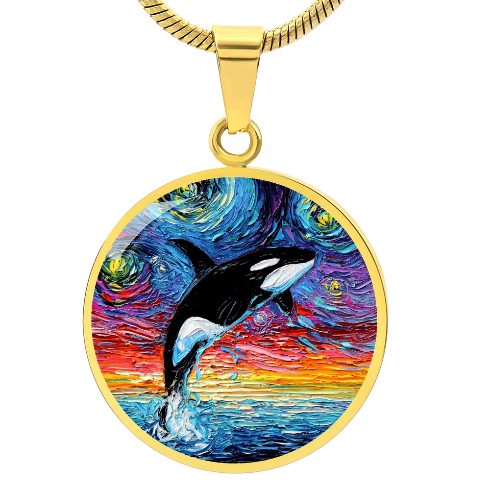 Orca Starry Night Round Necklace