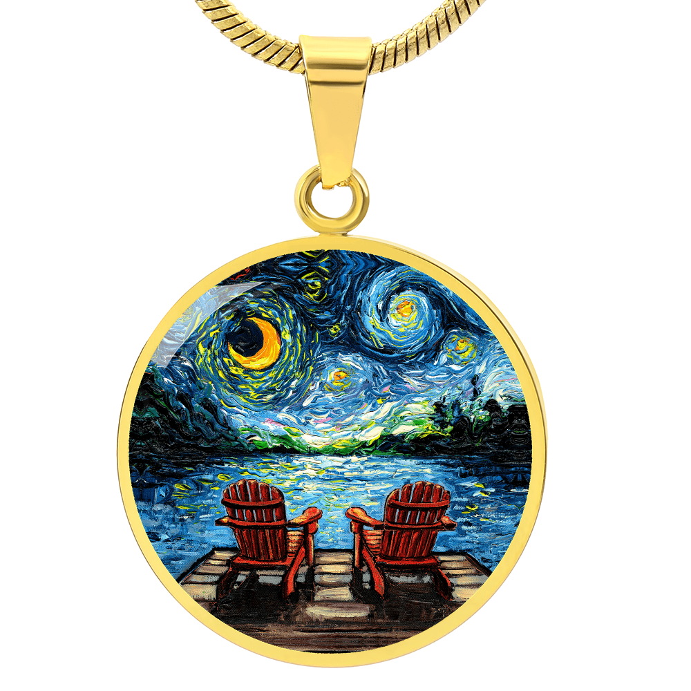 Adirondack Starry Night Round Necklace