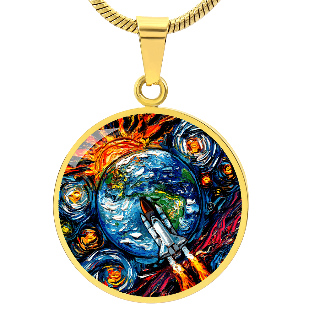Beyond The Horizon Starry Night Round Necklace