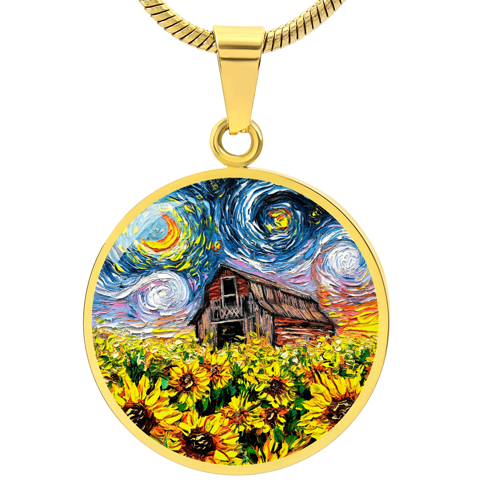 Summer Fields Starry Night Round Necklace