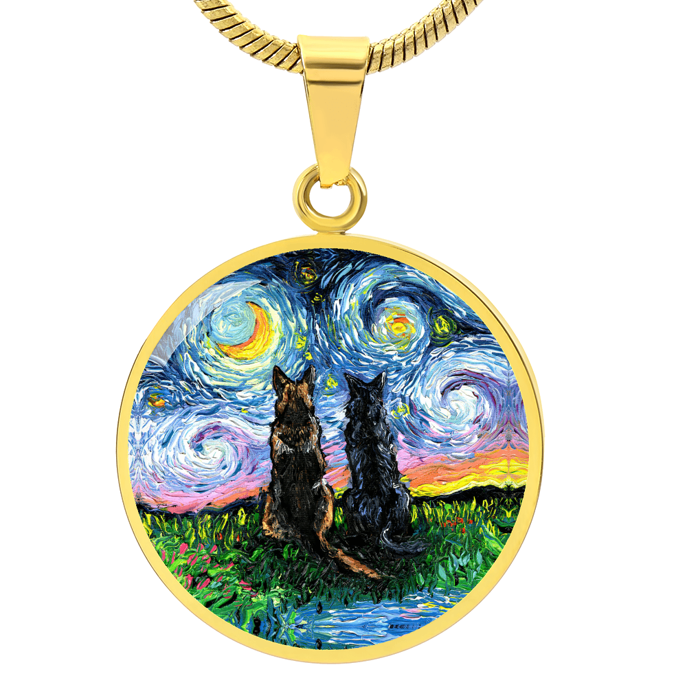 Soulmates Starry Night Round Necklace