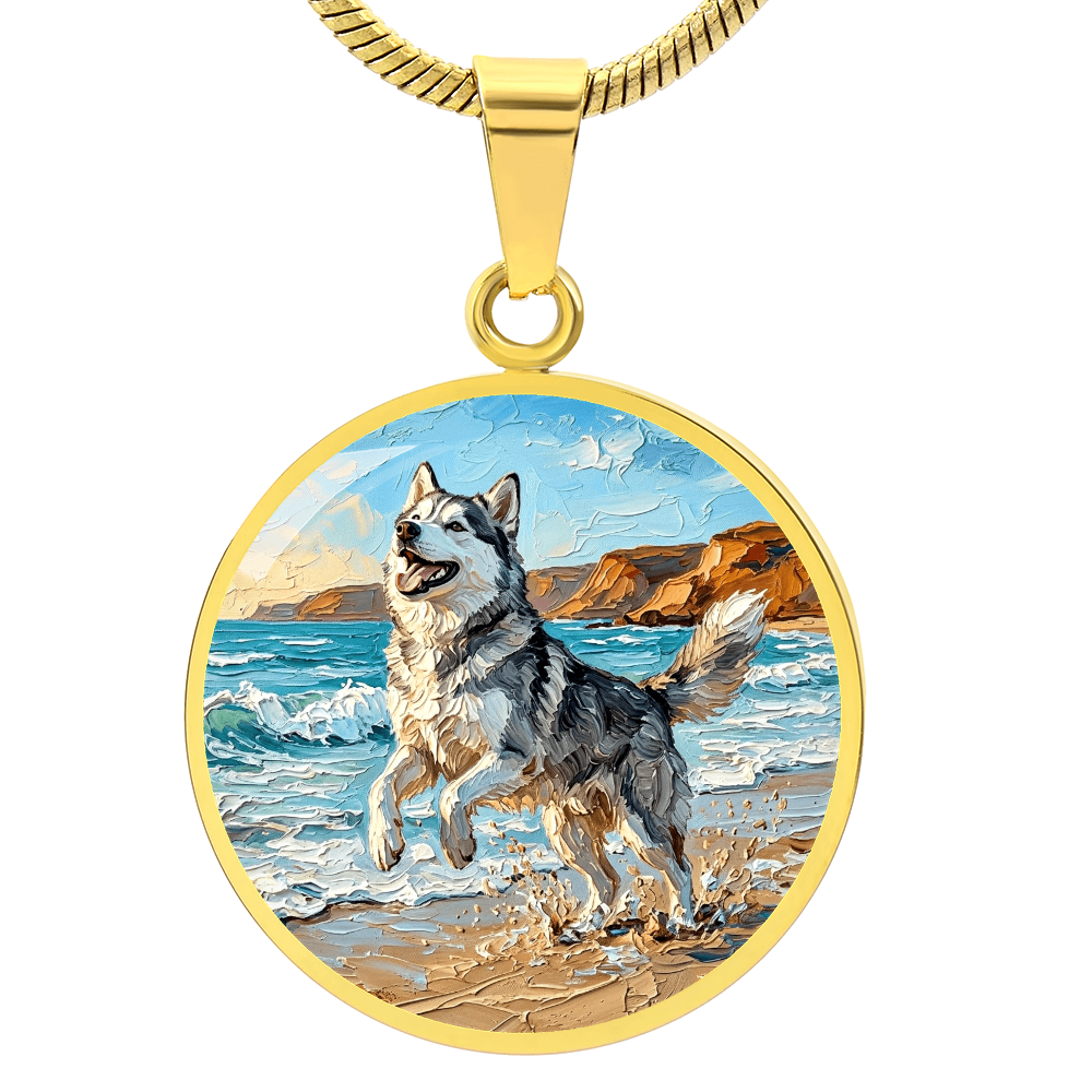 Beach Day - Husky Round Necklace