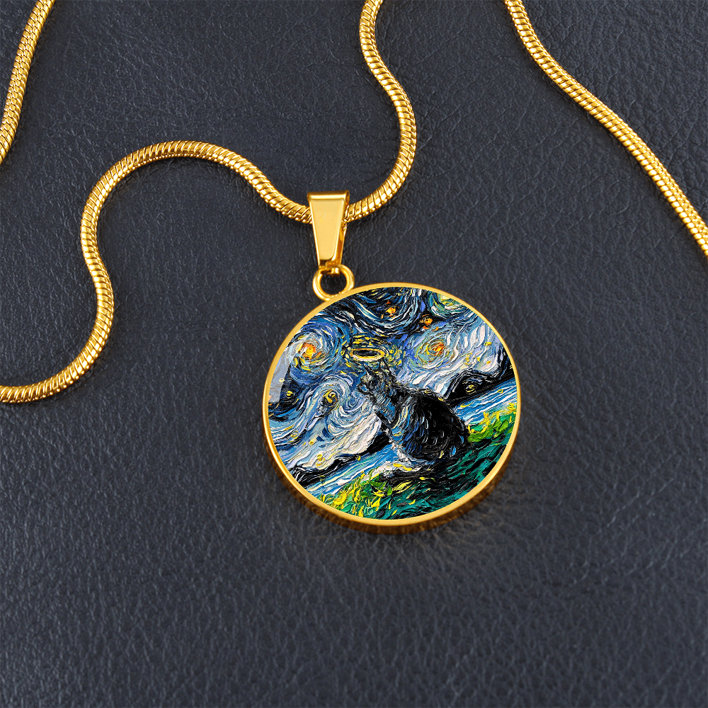 Angel 1 Starry Night Round Necklace
