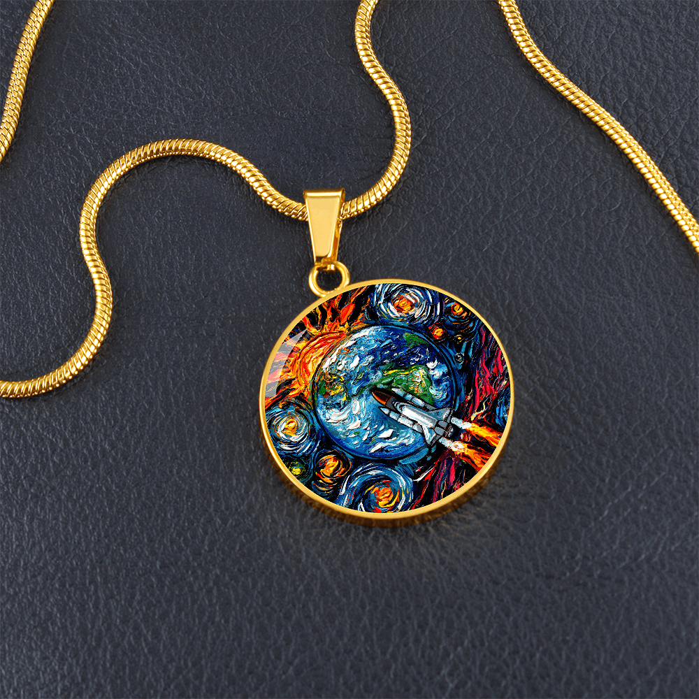 Beyond The Horizon Starry Night Round Necklace