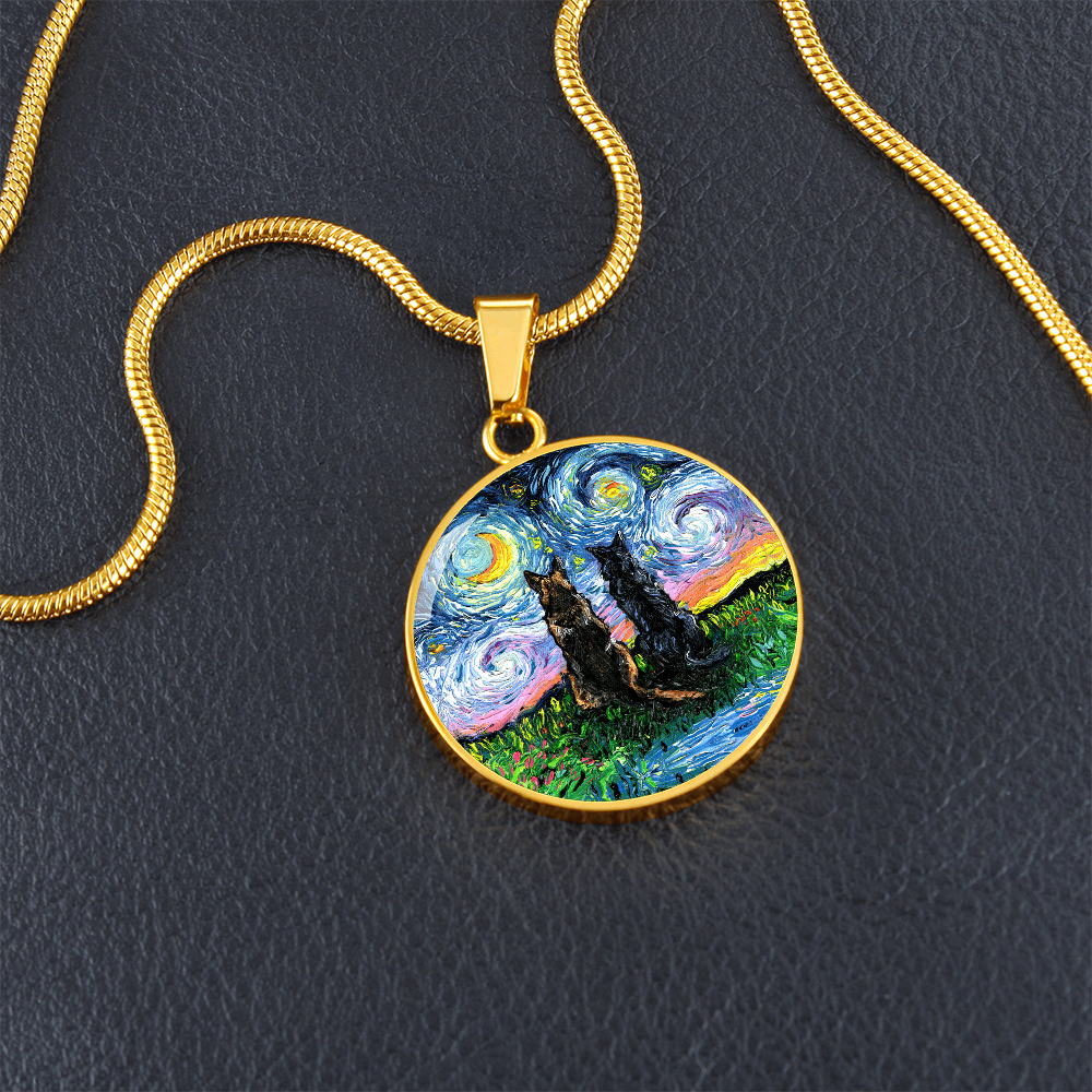 Soulmates Starry Night Round Necklace
