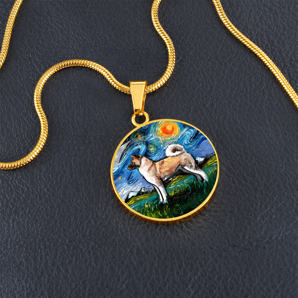 Akita Starry Night Round Necklace