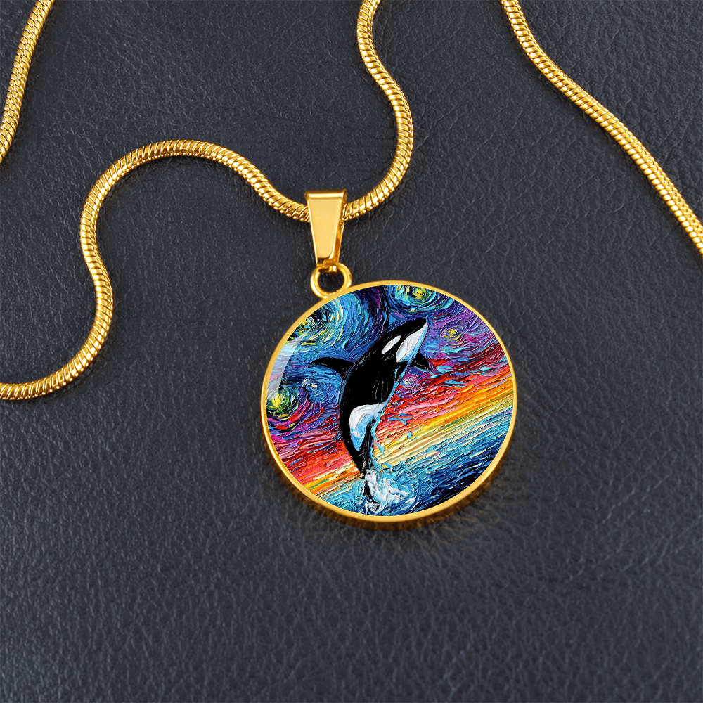 Orca Starry Night Round Necklace