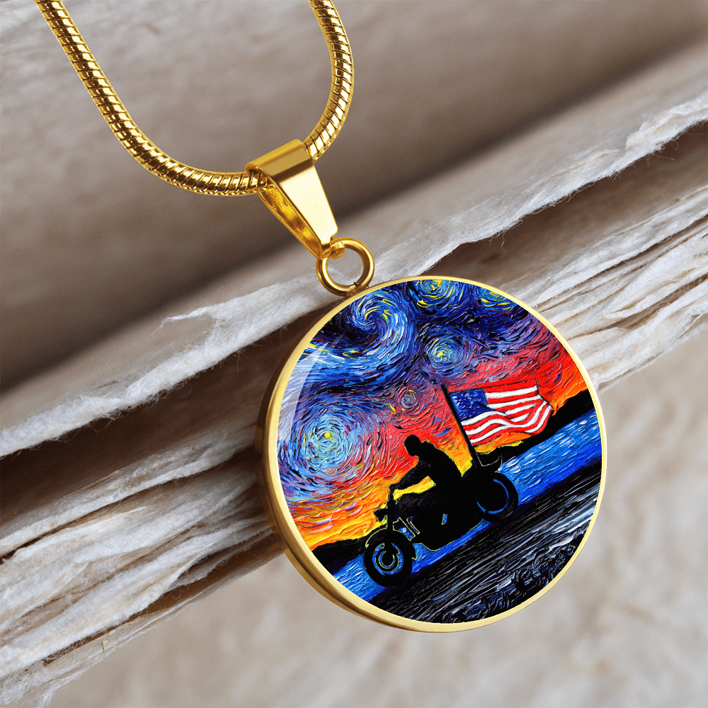 Easy Rider Starry Night Round Necklace