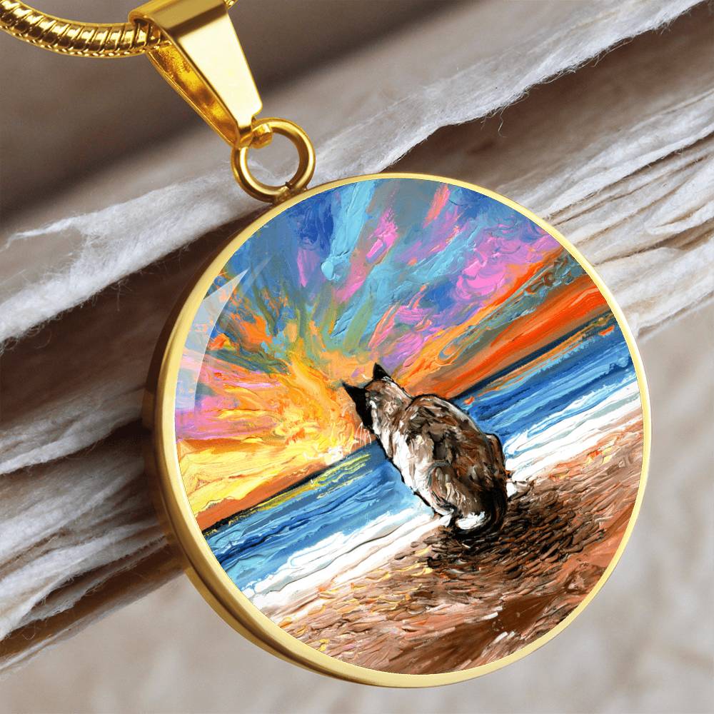 Beach Days - Snowshoe Round Necklace