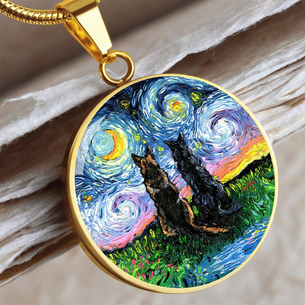 Soulmates Starry Night Round Necklace