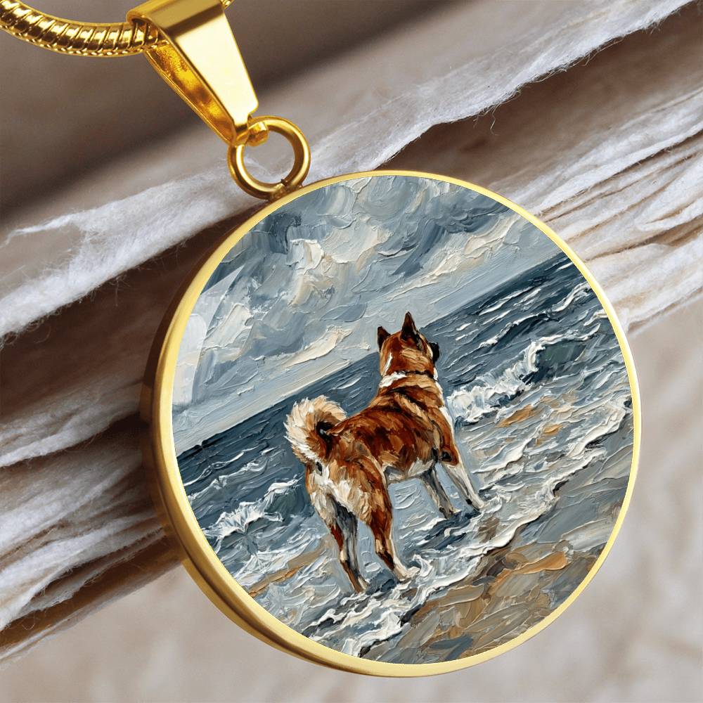 Beach Day - Akita Round Necklace