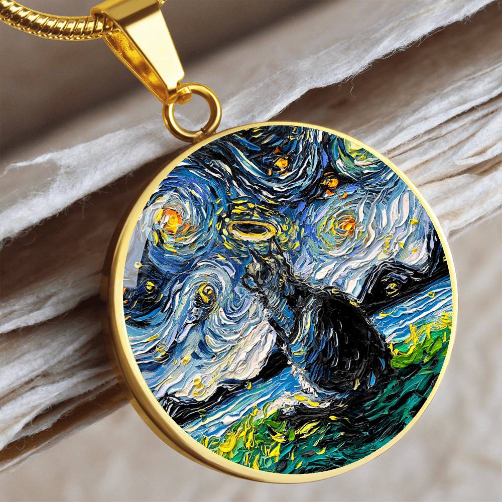 Angel 1 Starry Night Round Necklace