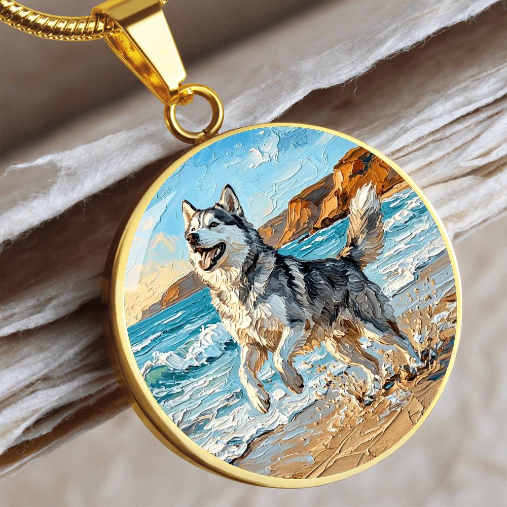Beach Day - Husky Round Necklace