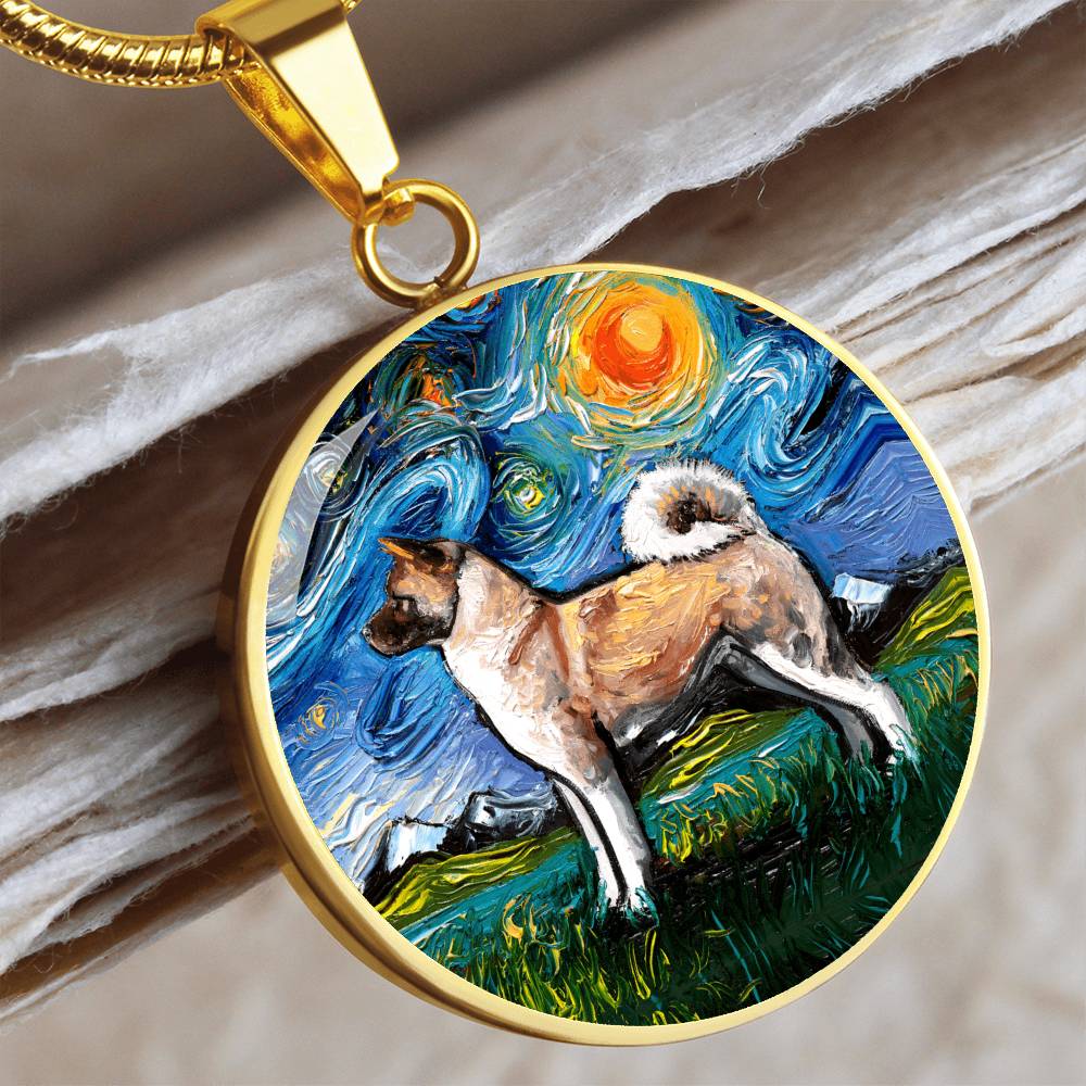 Akita Starry Night Round Necklace