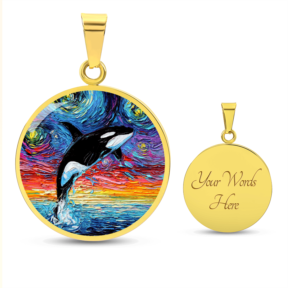 Orca Starry Night Round Necklace