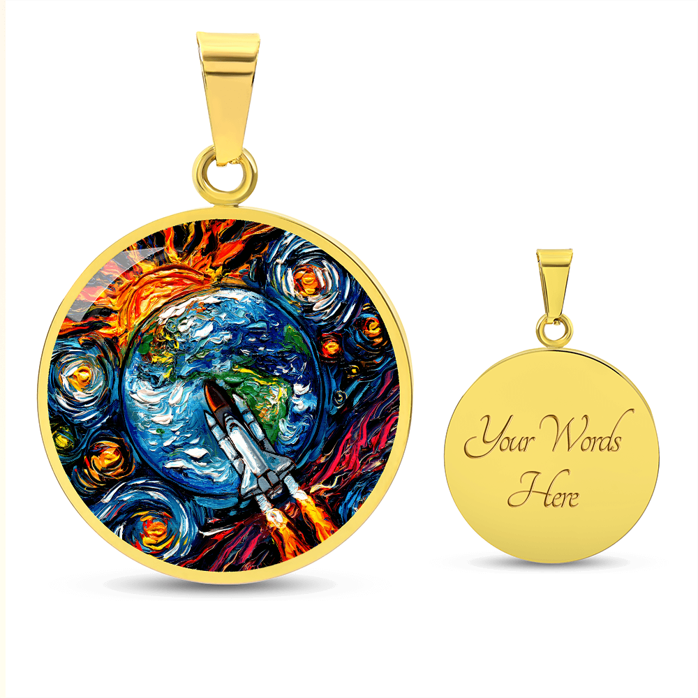 Beyond The Horizon Starry Night Round Necklace