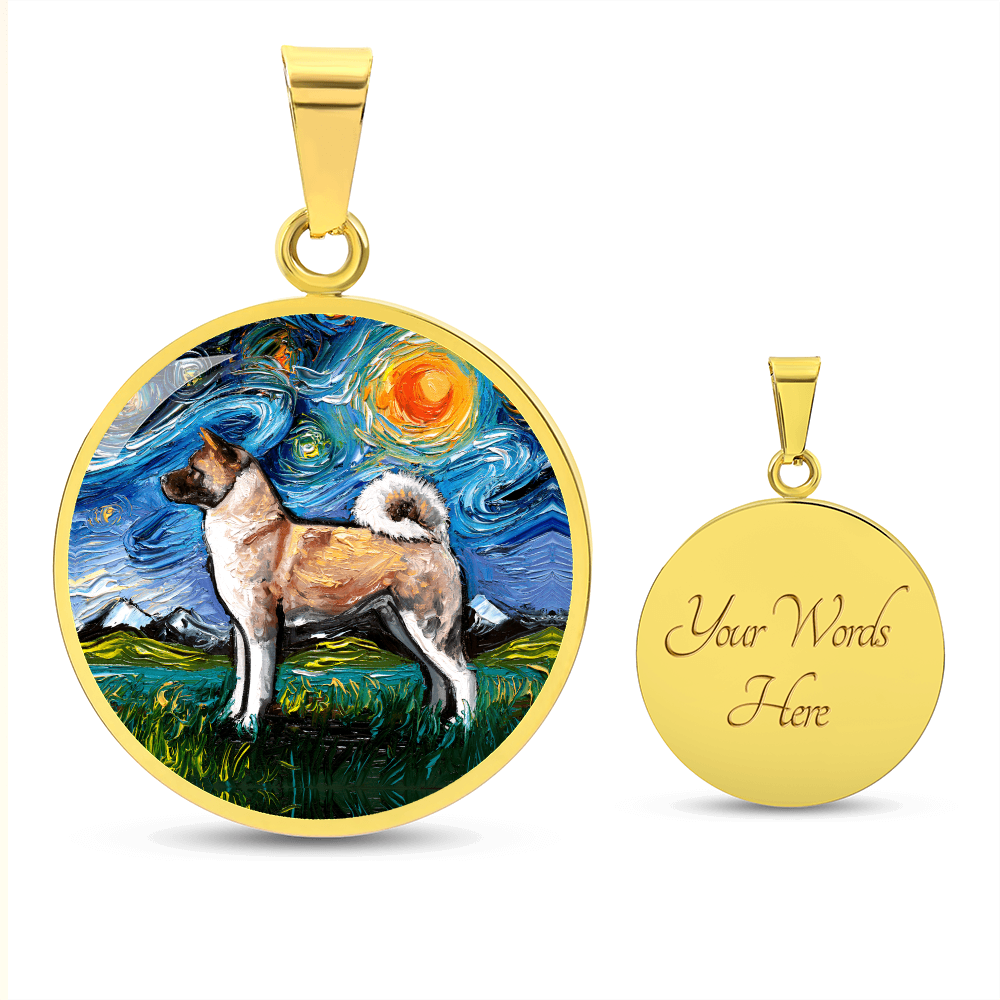 Akita Starry Night Round Necklace