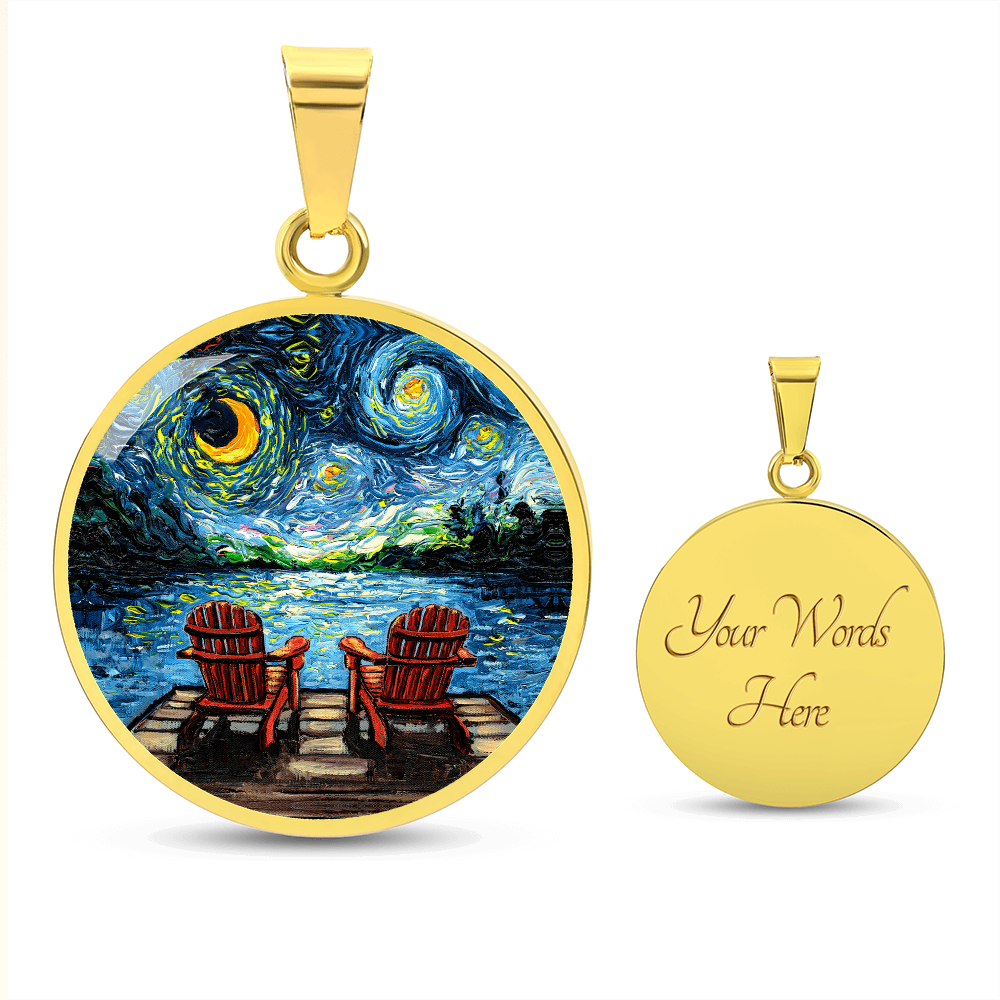 Adirondack Starry Night Round Necklace