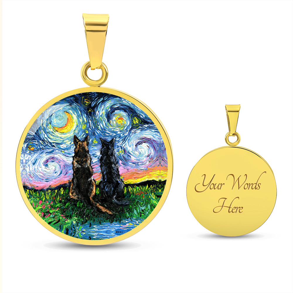 Soulmates Starry Night Round Necklace